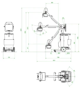 Схема мобильного рентгеновского аппарата AGFA DR 100e